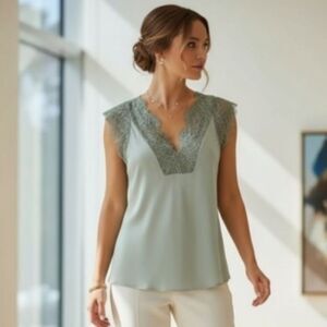 Stylish Green Garment. Versatile green top made in Italy